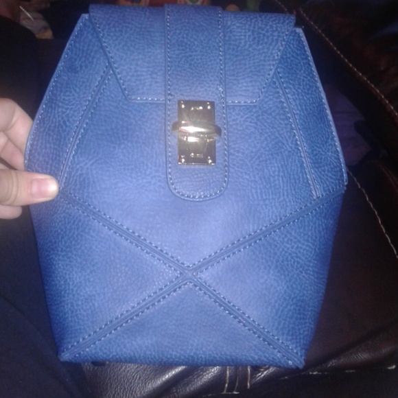 CLEARANCE! Pink Haley Frida Crossbody in Blue - Picture 5 of 6